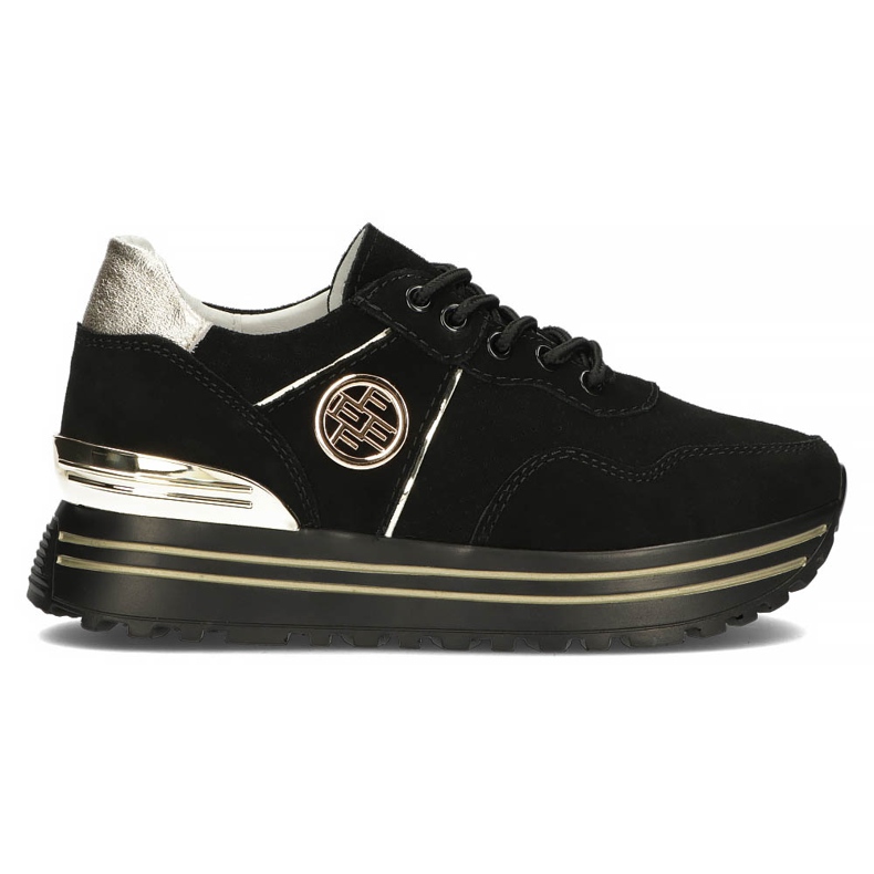 Leather Sneakers Filippo DP3538 / 22 Bk Go black