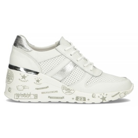 Leather Sneakers Filippo DP3550 / 22 Wh white