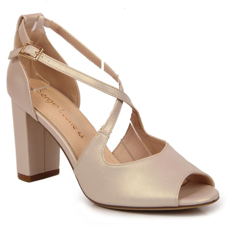 Sandals on a pearly post Sergio Leone W SK210D beige