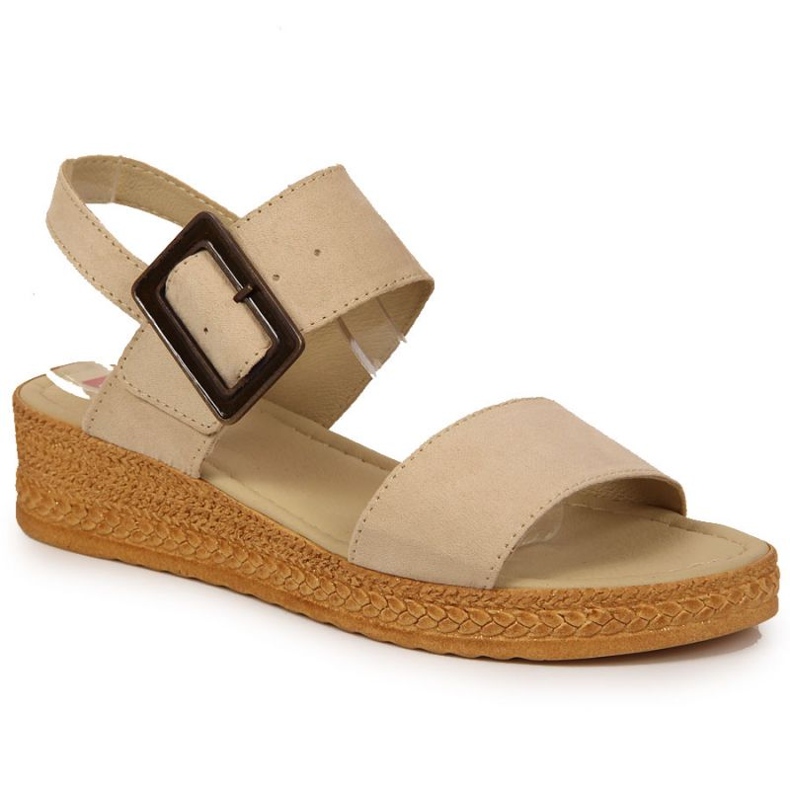 Wedge sandals Big Star W JJ276032 beige