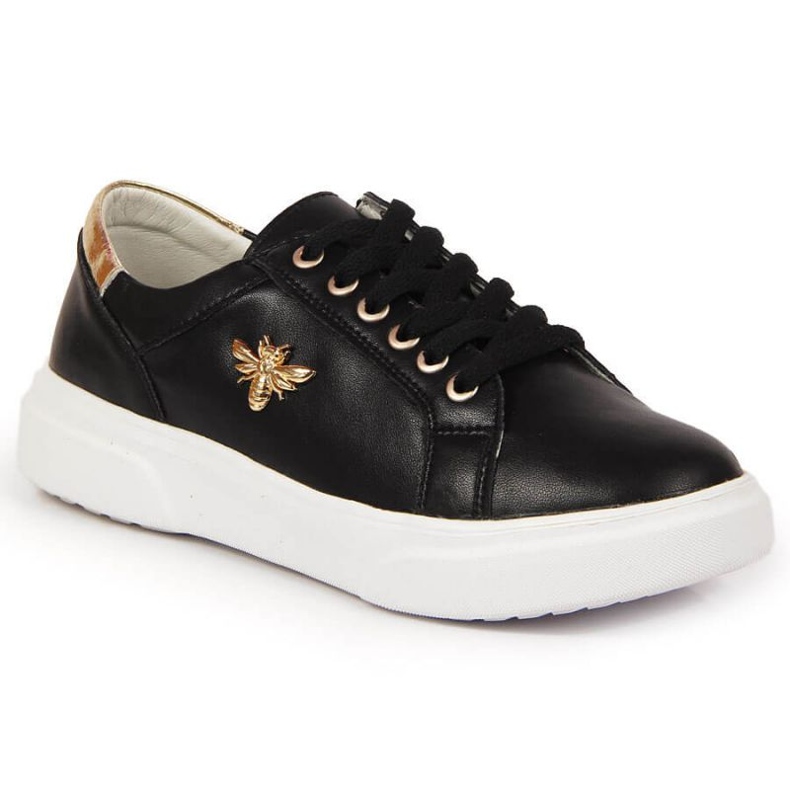Leather shoes on the platform Vinceza W JAN119A black