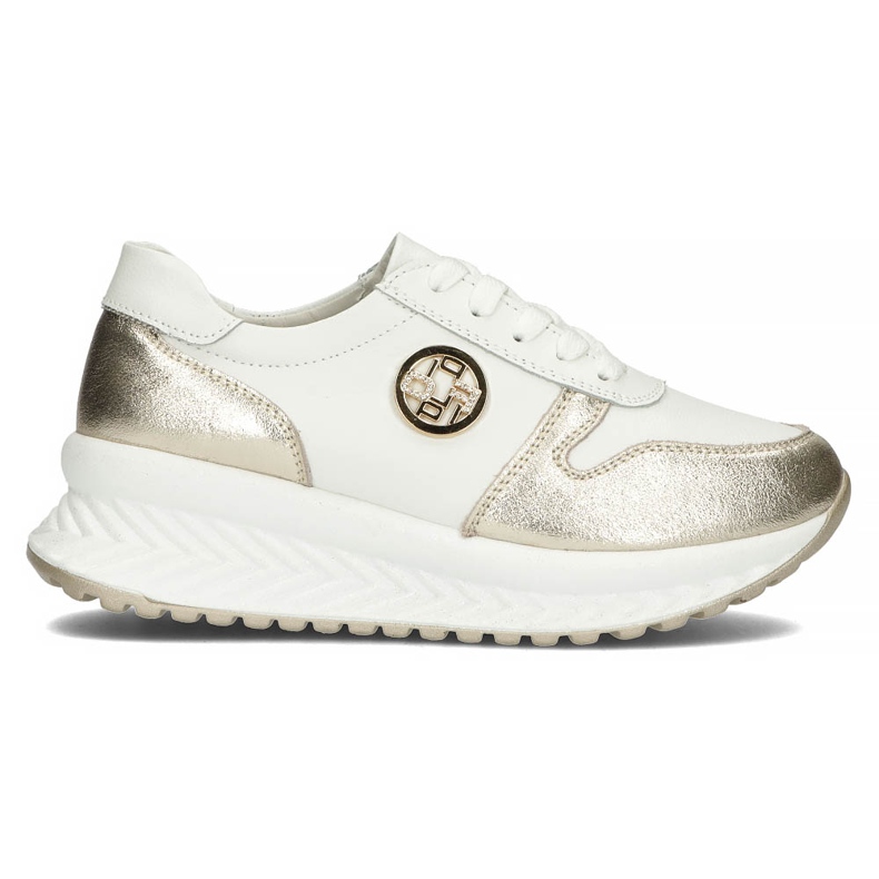 Leather Sneakers Filippo DP3547 / 22 Wh Go white golden