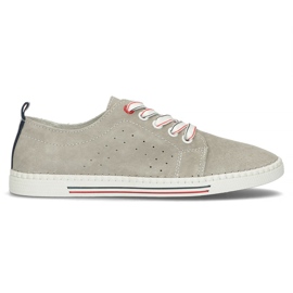 Leather shoes Filippo DP3507 / 22 Gr gray grey