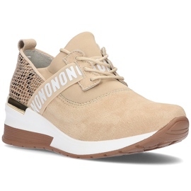Leather sneakers Filippo DP1388 / 22 Be beige Leather sneakers Filippo DP1388 / 22 Be beige