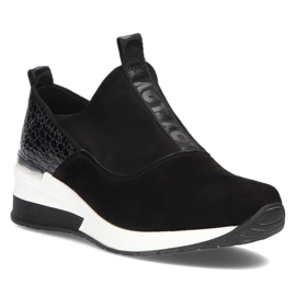 Leather Sneakers Filippo DP1689 / 22 Bk Black Leather Sneakers Filippo DP1689 / 22 Bk Black