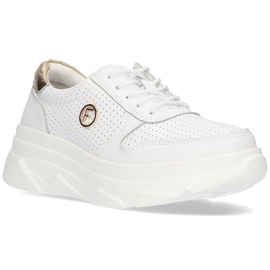 Leather Sneakers Filippo DP2138 / 22 Wh white Leather Sneakers Filippo DP2138 / 22 Wh white