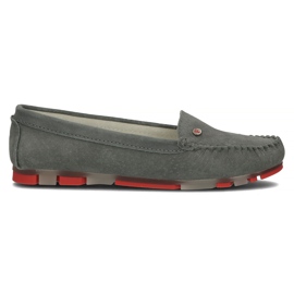 Gray leather Filippo DP2037 / 22 Gr Rd loafers grey