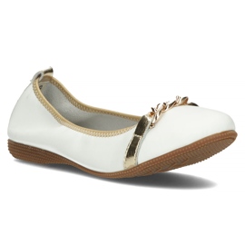 Leather ballerinas Filippo DP3709 / 22 Wh white