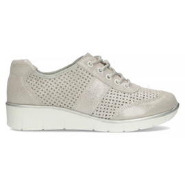 Leather shoes Filippo DP028 / 22 Si silver grey