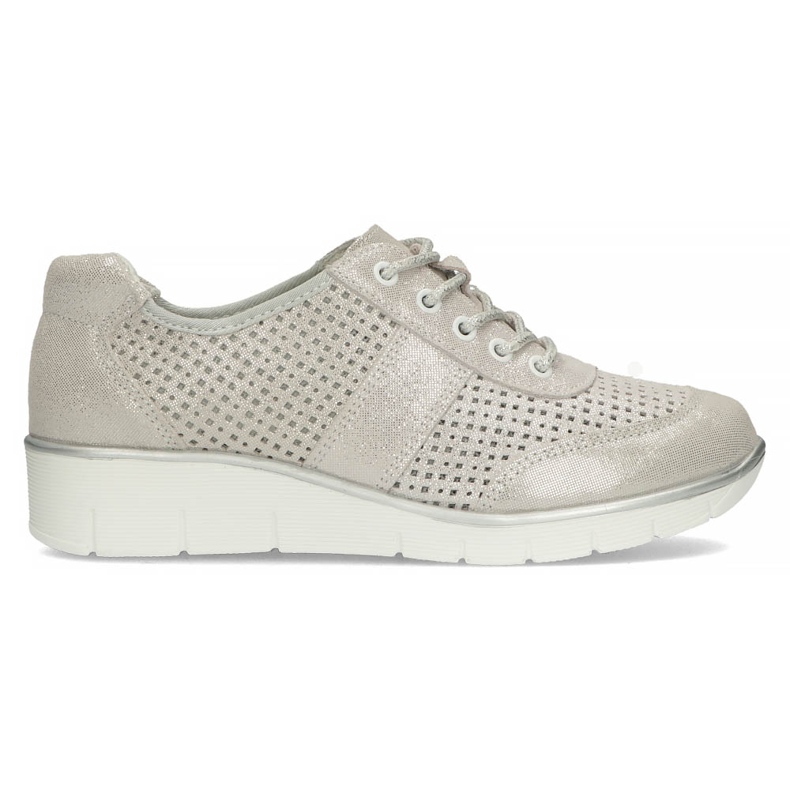 Leather shoes Filippo DP028 / 22 Si silver grey