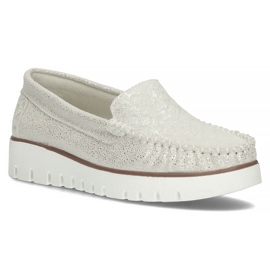 Leather loafers Filippo DP3534 / 22 Si silver
