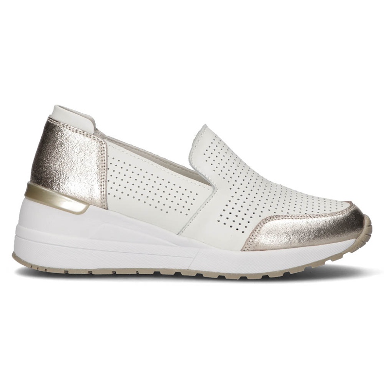 Leather shoes Filippo DP3537 / 22 Wh white silver