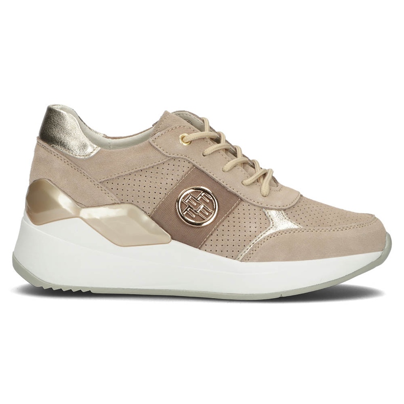 Leather sneakers Filippo DP3553 / 22 Be beige