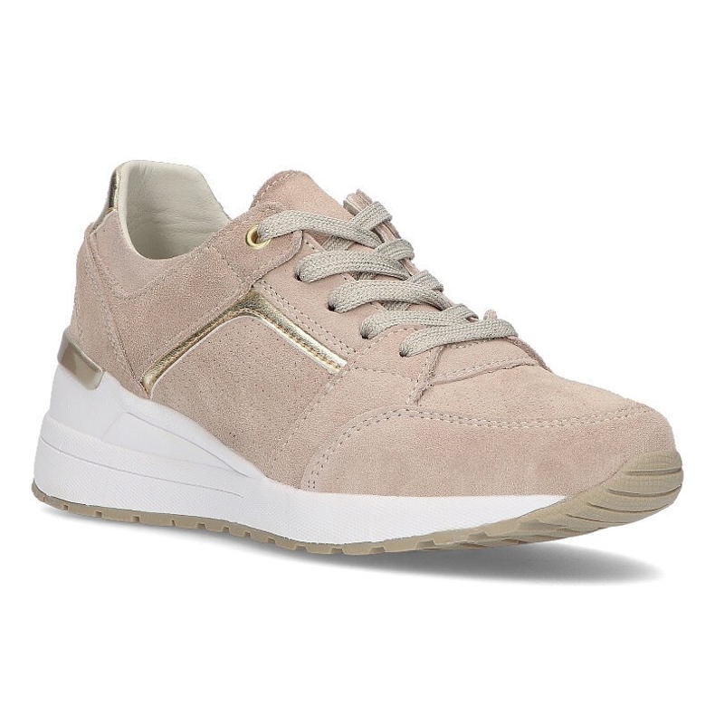 Leather sneakers Filippo DP2003 / 22 Be beige