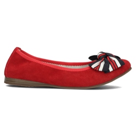 Leather ballerinas Filippo DP3634 / 22 Rd red