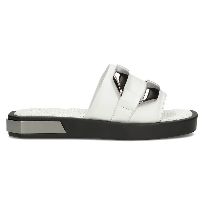 Leather slippers Filippo DK3903 / 22 Wh white Leather slippers Filippo DK3903 / 22 Wh white