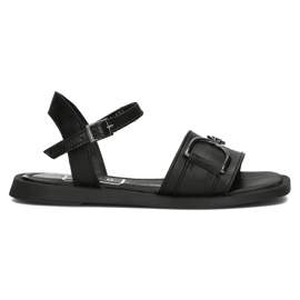 Leather sandals Filippo DS3901 / 22 Bk black