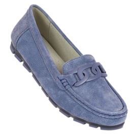 Women's blue leather loafers Filippo Women's blue leather loafers Filippo