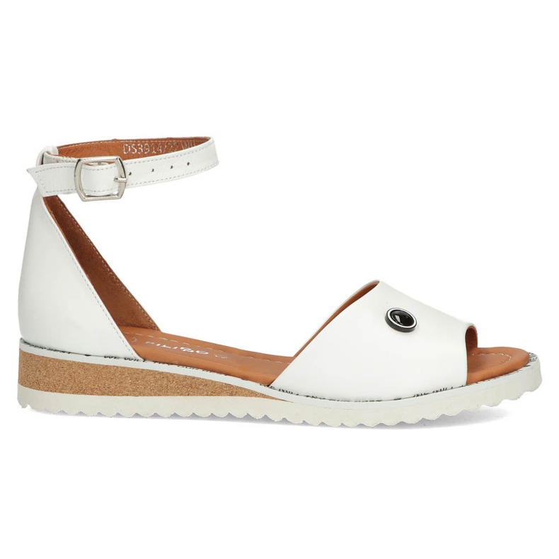 Leather sandals Filippo DS3914 / 22 Wh white