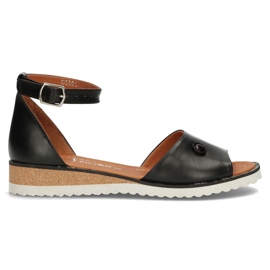 Leather sandals Filippo DS3914 / 22 Bk black Leather sandals Filippo DS3914 / 22 Bk black