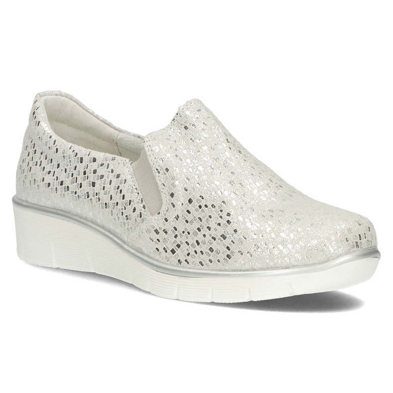 Leather shoes Filippo DP1325 / 22 Si silver