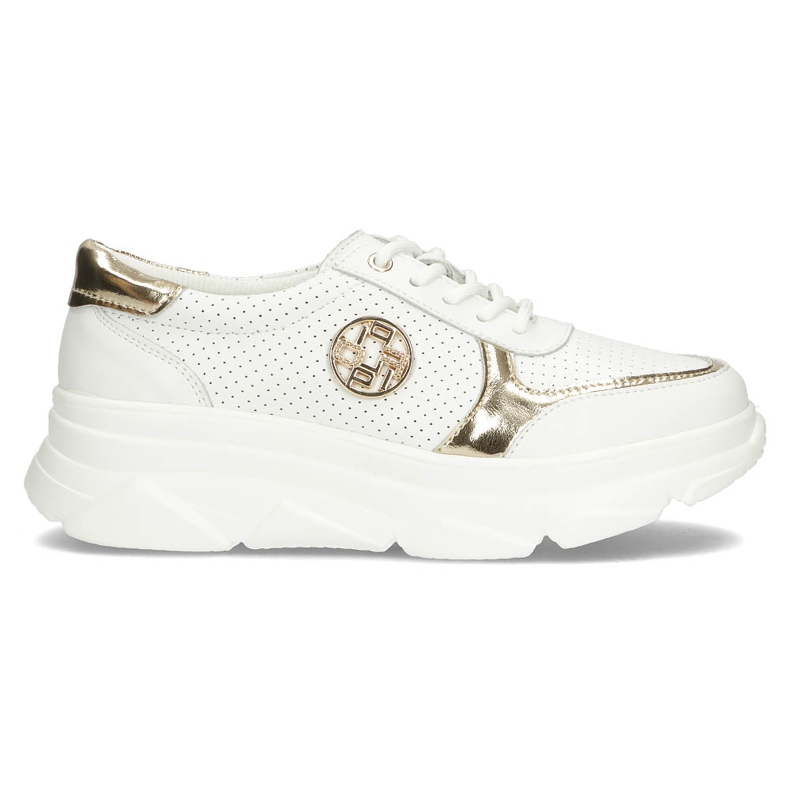 Leather Sneakers Filippo DP2138 / 22 Wh Go white golden