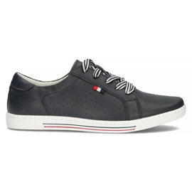 Leather shoes Filippo DP2154 / 22 Nv navy blue