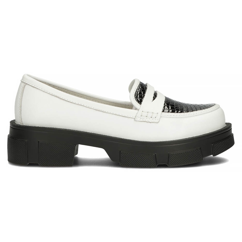 Leather shoes Filippo DP3695 / 22 Wh Bk white black