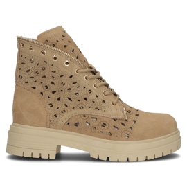 Leather boots Filippo DBT3717 / 22 Be beige