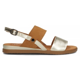 Leather sandals Filippo DS3601 / 22 Go Br brown and gold golden Leather sandals Filippo DS3601 / 22 Go Br brown and gold golden