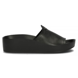 Leather slippers Filippo DK2059 / 22 Bk black