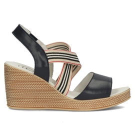 Leather sandals Filippo DS3520 / 22 Nv navy blue Leather sandals Filippo DS3520 / 22 Nv navy blue
