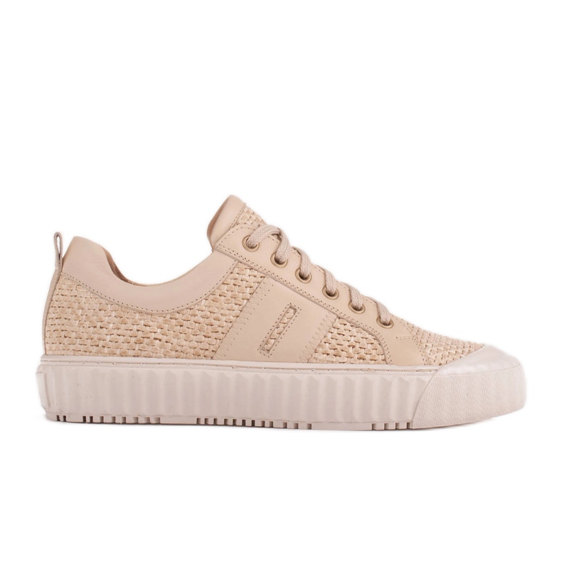 Marco Shoes Sneakers with natural raffia beige
