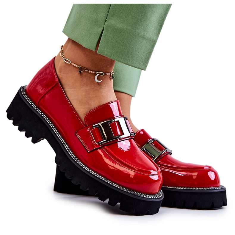 S.Barski Patent Leather Red Corine Shoes