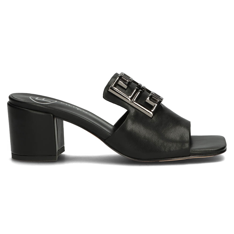 Leather slippers Filippo DK3731 / 22 Bk black
