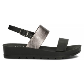 Filippo DS3612 / 22 Bk black sandals silver Filippo DS3612 / 22 Bk black sandals silver