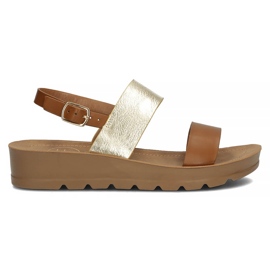Filippo DS3612 / 22 Br brown sandals golden Filippo DS3612 / 22 Br brown sandals golden