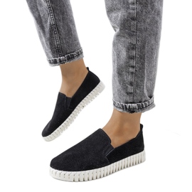 Black leather Madiha sneakers Black leather Madiha sneakers