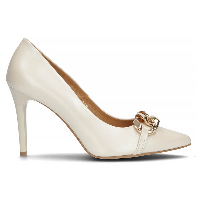 Leather pumps Filippo 2077 pearl beige