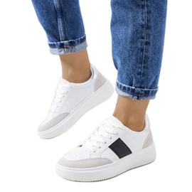 Ontario women's white sneakers black