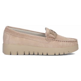 Leather loafers Filippo DP3334 / 22 Be beige