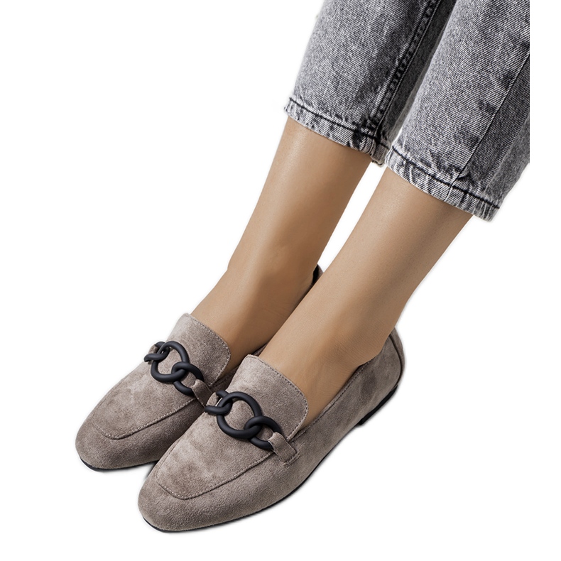 Gray leather shoes from Dante grey