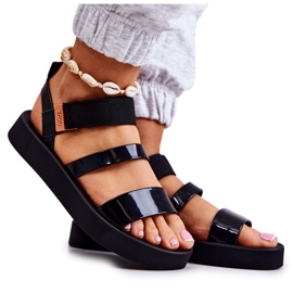 Fragrant Rubber Sandals With Velcro ZAXY HH285285 Black