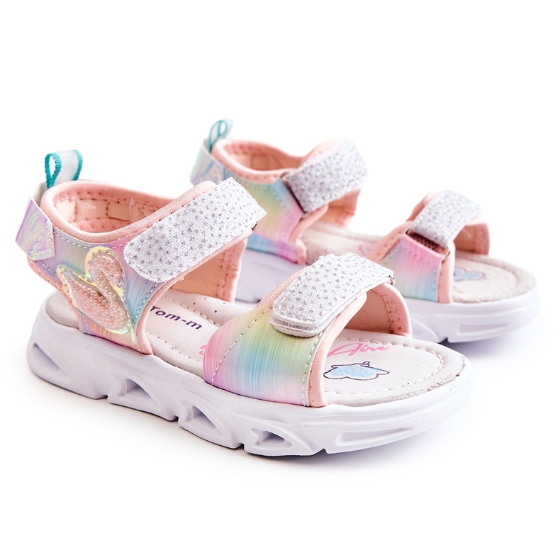 PJ2 Children's Classic Sandals With Velcro Multicolor Darrin pink multicolored