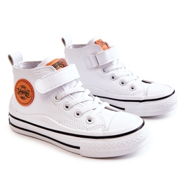 PA1 Children's Leather Sneakers With Velcro White Bruni PA1 Children's Leather Sneakers With Velcro White Bruni
