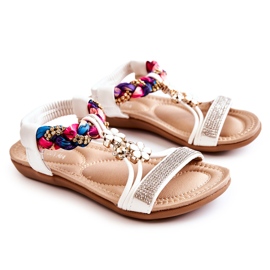 Children's White Sammi Slip On Sandals