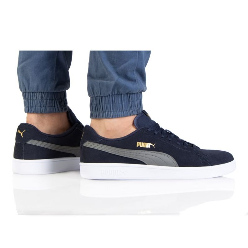 Puma Smash V2 M 364989 56 navy blue grey golden