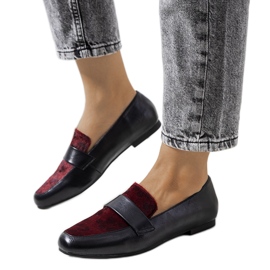 Black and maroon shoes for women Kolk