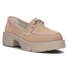 Leather shoes Filippo DP3221 / 21 Be beige