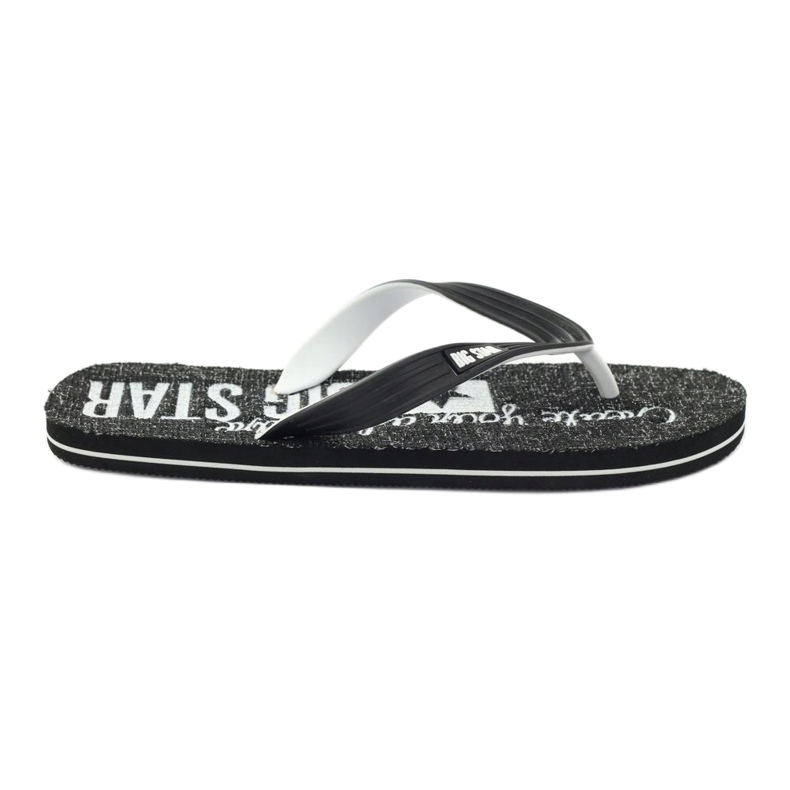 Big Star 174621 flip flops men's shoes white black